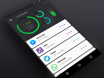 Mi Band Control app dashboard health fitness miband mibandcontrol mobile ui