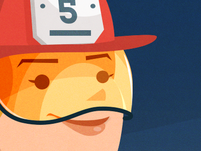 Detail from illustration fireman illustration