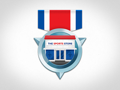 The Sports Store achievement glossyglossy illustration medal store