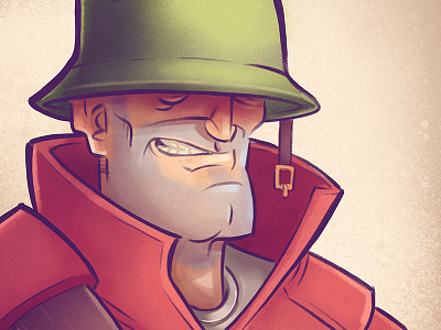 TF2 Soldier doodle illustration procreate soldier tf2