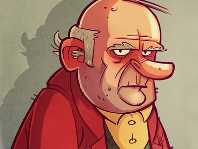 Grumpy Geezer doodle geezer geriatric grumpy illustration man old print