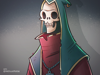 Skeleton dude cartoon doodle illustration procreate skeleton sketchbook