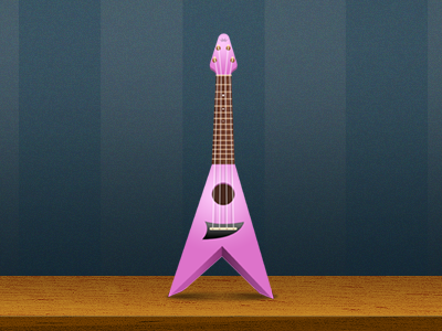 Pink Flying V Ukulele