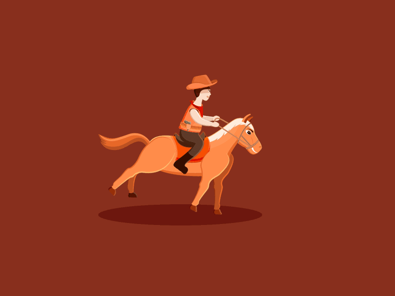 west cowboy animation design illustration motion ui