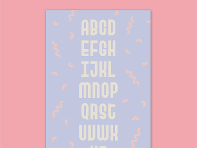 Modular Type alphabet design ut graphic design letter letterforms lettering letters modular pastel poster typeface typography