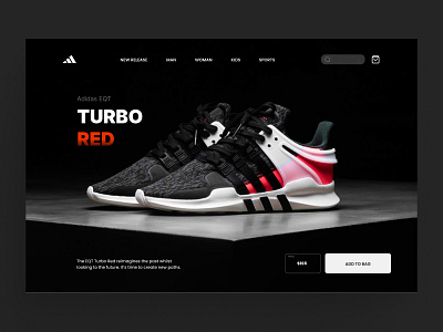 Adidas Landing Page elegant figma graphic design illustration interaction desgin landing page minimalist photoshop shoes studio typography ui ux web design website