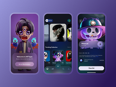 NFTopia - NFT Marketplace Mobile App