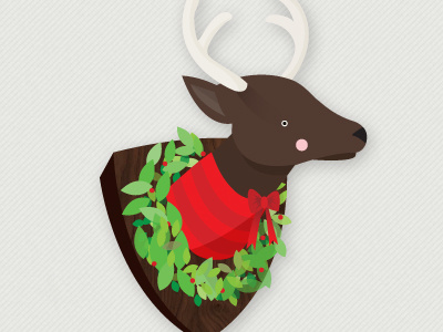 Oh Deer christmas deer holiday illustration