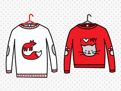 Fall Sweaters fox illustration sweaters