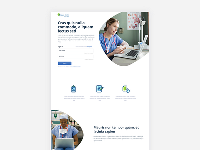 Some medical related product landing page concept ui design ux design