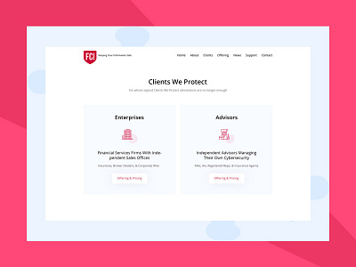 Client we protect clean creative design layout security uiux web