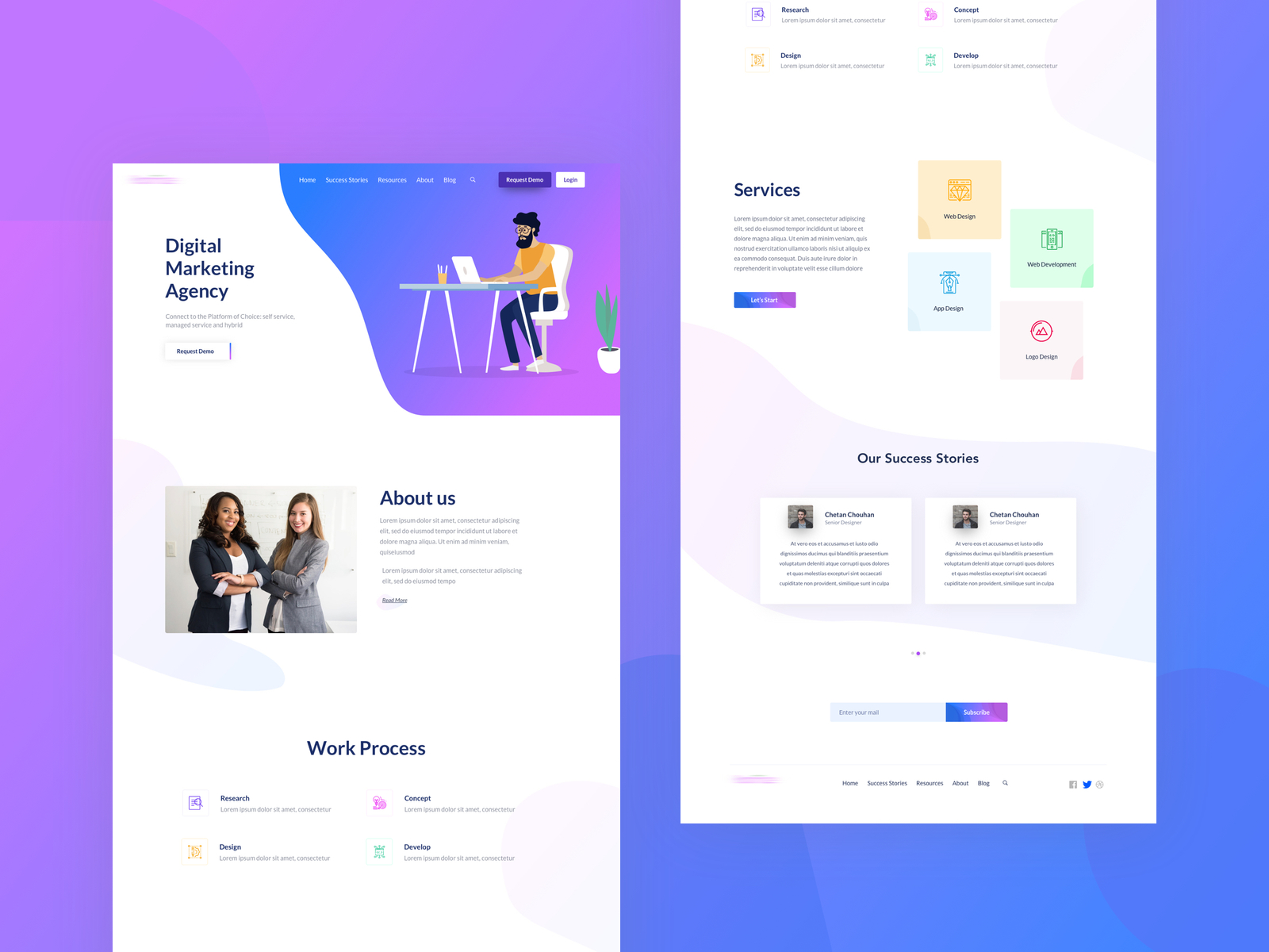 Digial Marketing Layout by Surbhi Chouhan on Dribbble