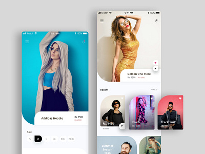 Ui Practice app clothes shop design fashion layout marketing product product detail page sketch uiux