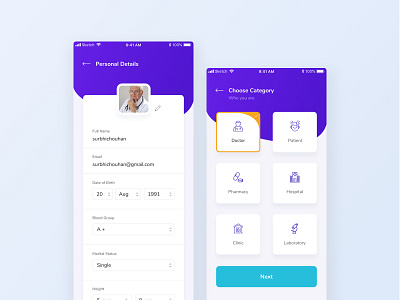 MEDICAL APP app appointment care creative design doctor health illustration layout medical app menu modern online sketch treatments ui uiux ux