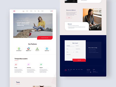 Website Layout app clean contact form creative dark theme dashboard design digital illustration landing page layout marketing modern sketch ui uiux website