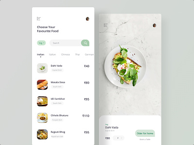 Food Order Screen app clean creative dashboard design dinner eat food health home delivery ios layout lunch modern order restuarant sketch ui uiux ux