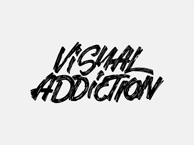Visual Addiction branding brush design identity lettering logo logotype typography
