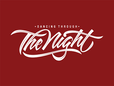 Dancing Through The Night branding brush design identity lettering logo logotype typography