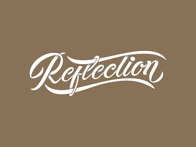Reflection branding brush design identity lettering logo logotype typography
