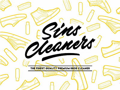 Sins Cleaners design illustration lettering typography