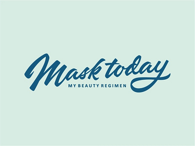Mask Today branding brush brush lettering custom custom lettering design identity lettering logo logotype typography vector