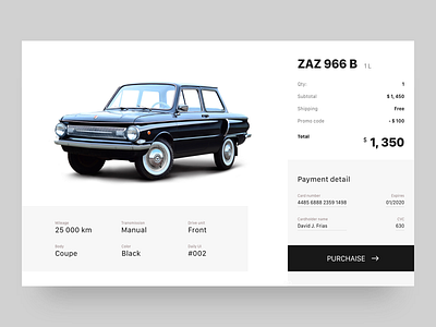 ZAZ purchase 002 car clean credit card checkout daily ui digital design form minimal ui ux design user interface web design webdesign website