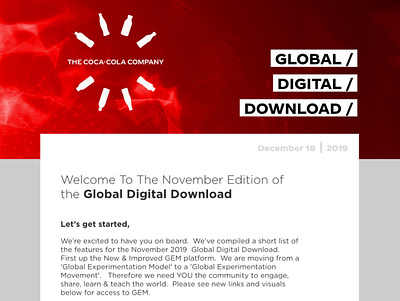 Global Digital Download design newsletter web