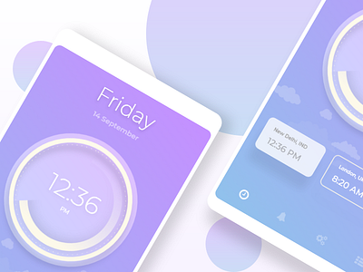 Clock App Concept android app design clock concept design ios ui uidesign