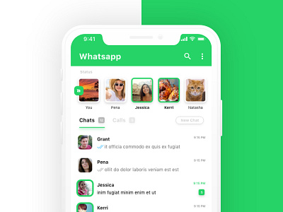 Whatsapp iOS app Redesign