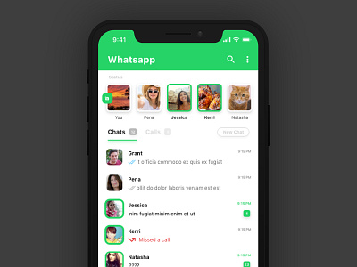 Whatsapp iOS app Redesign android app appdesign design illustration ios ui ui ux uidesign ux