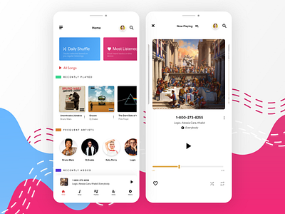 Concept Music Player App #daillyui #009 android app dailyui design illustration ios material design music app music player ui uidesign ux
