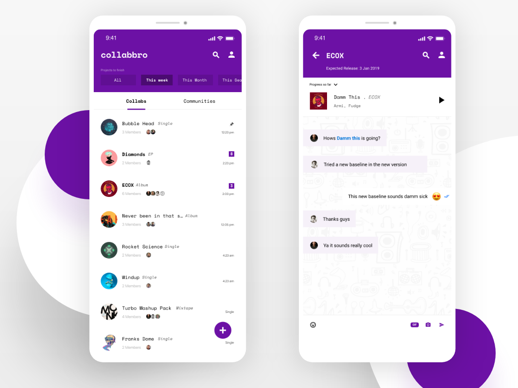 Direct Messaging App Concept for EDM Producers #dailyui #013 by Krunal ...