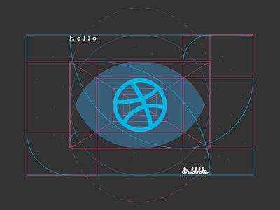 Hello, dribbble! firstshot goldenratio graphicdesign