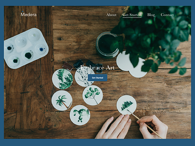 Medera - Embrace Art (Website's Homepage) art concept design interface practice ui ux website weekend