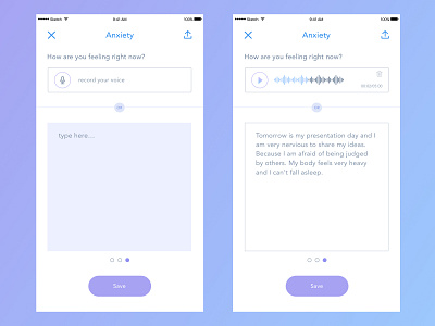Anxiety Reliever App 2.0 Coming Out Spring 2019 anxiety anxiety relief clean ios app clean user interface freelance design freelance designer freelancer ios app ui design user centered design user experience designer user interface user interface designer ux design wellness