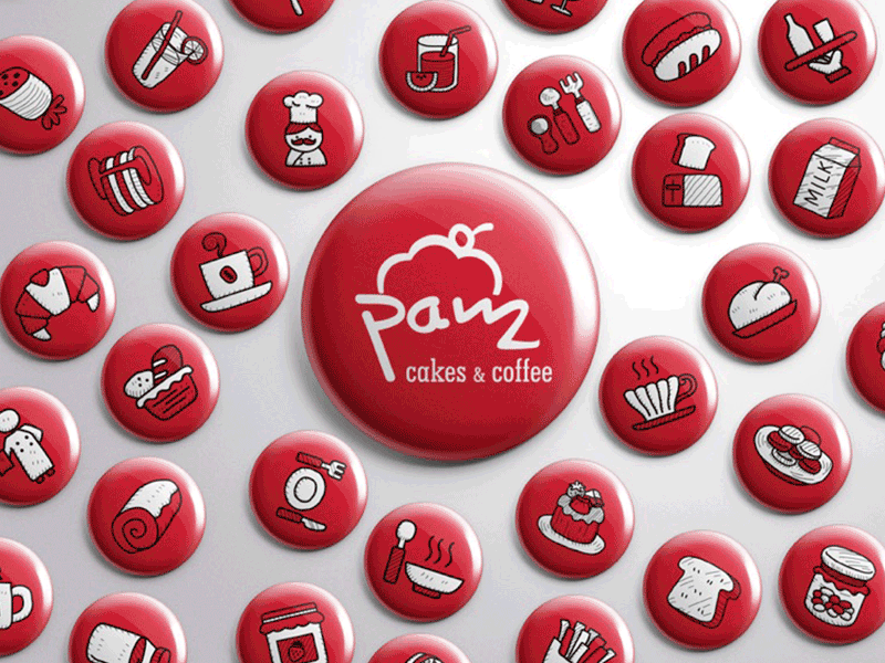 Pam cakes & cupcake brand app brand graphic huynhvanlong logo long ui ux valor valorhuynh vietnam