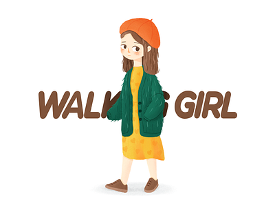 A practice design dress girl illustration sweater walk