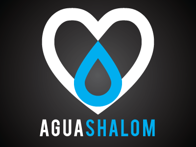 Agua Shalom Logo branding charity clean water dominican republic identity logo water