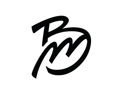 BM Personal Logo design b bm design graphic design handlettering initials lettering logo logo design m mb typography