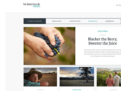 Blog Design Concept 1/3 agriculture blog