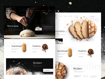 Bakin' bread bakery bread landing page typography