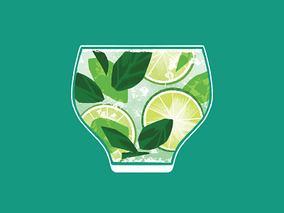 Mojito beverage cocktail illustration