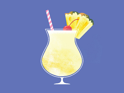 PIna Colada beverage cocktail illustration tropical