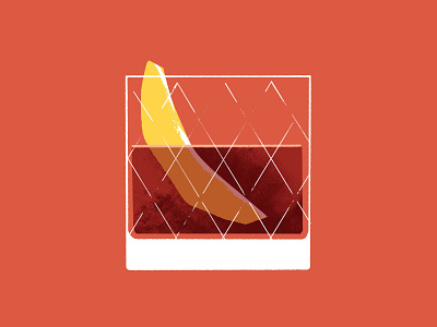 Sazerac cocktail drink illustration
