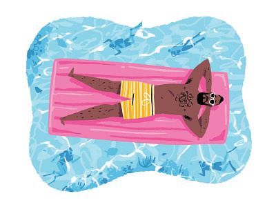 Vacation from your Vacation illustration lifestyle pool pool party tropical vacation