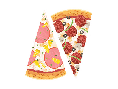 Pizza drawing food illustration