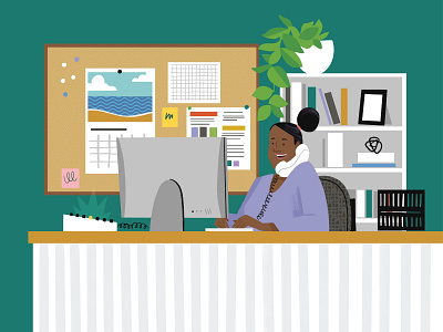 Admin Appreciation admin character desk illustration office people work