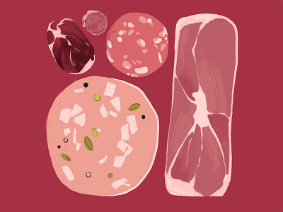 Cured Meat drawing food illustration lifestyle