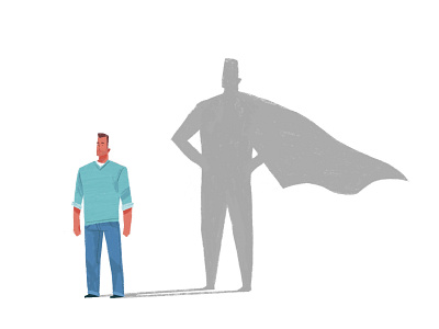 Unsuspecting Heroes character drawing figure illustration man personal superhero