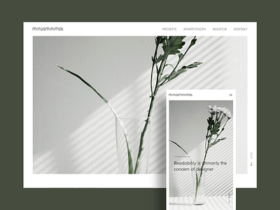minusminimal — creative studio // about page adobexd agency app artwork branding card clean concept design minimal minimalism mobile responsive studio ui user interface ux web webdesign website